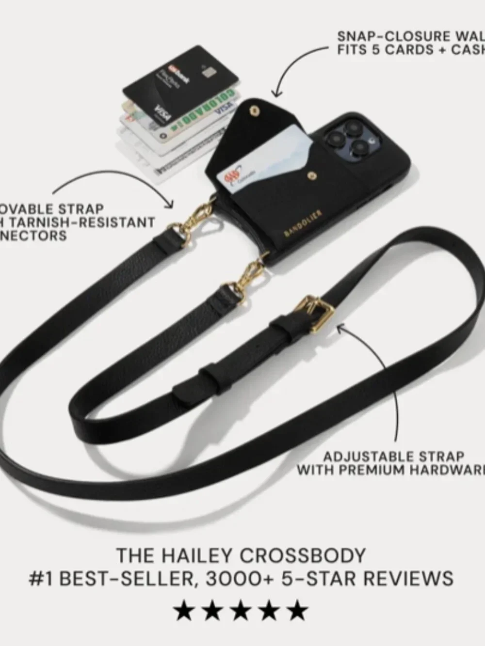 Bandolier Hailey Side Slot Leather Crossbody